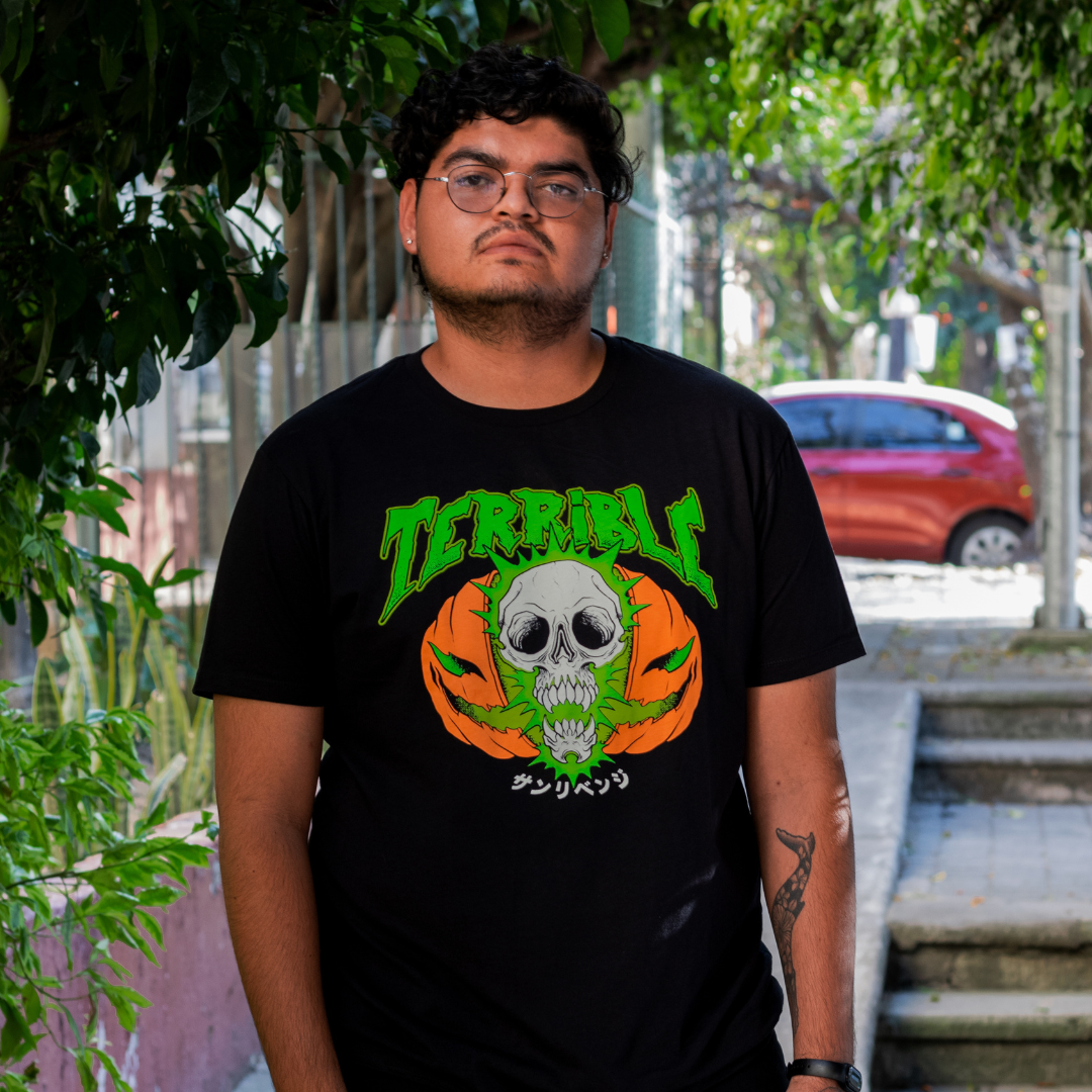 Playera Pumpkin Skull unisex